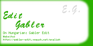 edit gabler business card